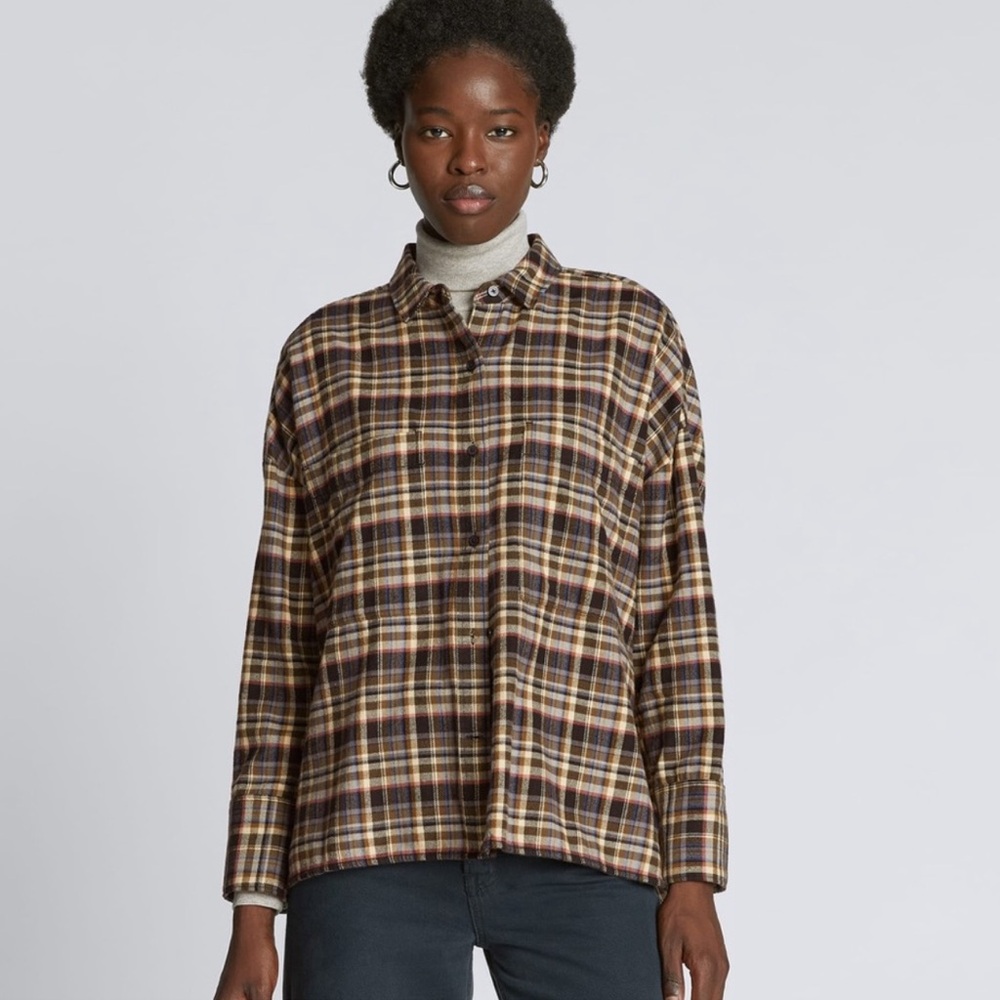 NWT Everlane The Boxy Flannel Women’s Sz Medium Trendy Spring Fall